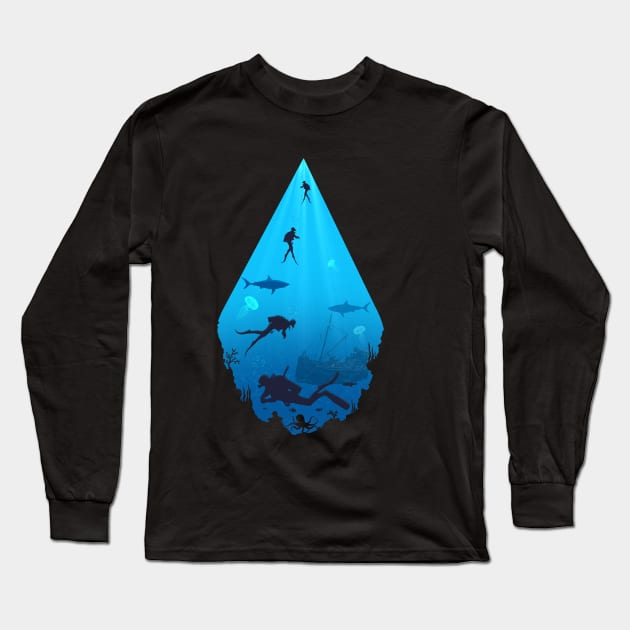 Under water Long Sleeve T-Shirt by Dinar Omarov